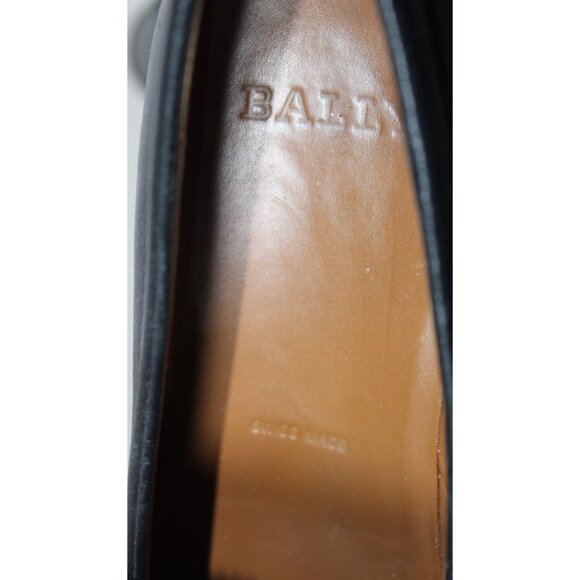 Bally Micson Men's Black Pebbled Leather Oxford Shoes Driving Loafer Slip 11.5 D - Picture 8 of 14